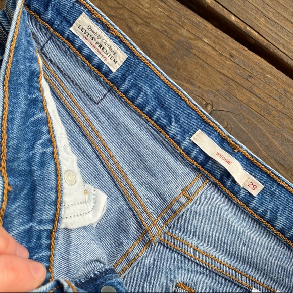 Levi’s premium denim icon wedgie modern skinny tapered distressed - Picture 3 of 5